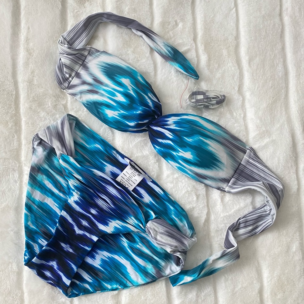 Carmen Marc Valvo Tie-Dye Swimsuit